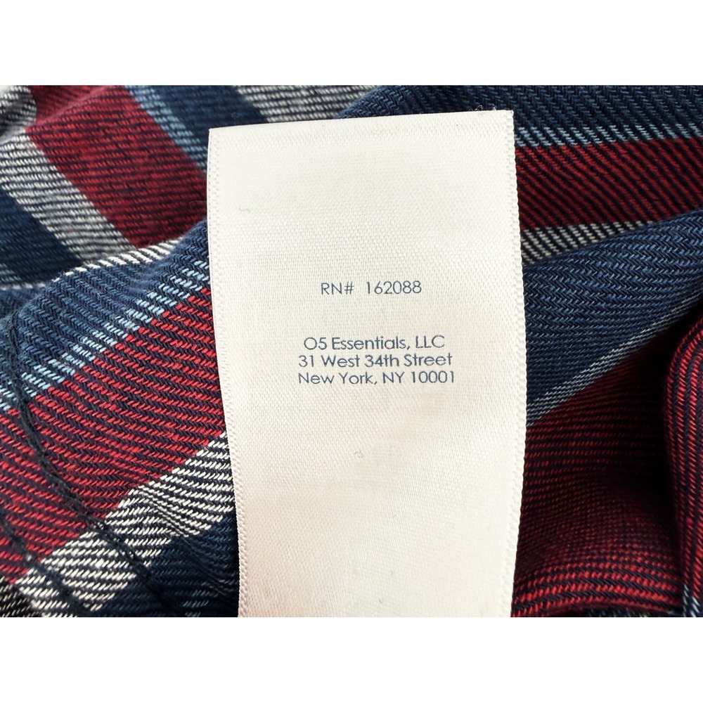 Chaps Mens XL‎ Performance Flannel Long Sleeve Button Shirt Dark Denim Gift NWT - Picture 5 of 15